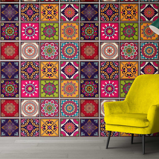 50Pcs Self Adhesive Wall Tile Stickers for Home Decor – Waterproof Kitchen & Bathroom Tiles