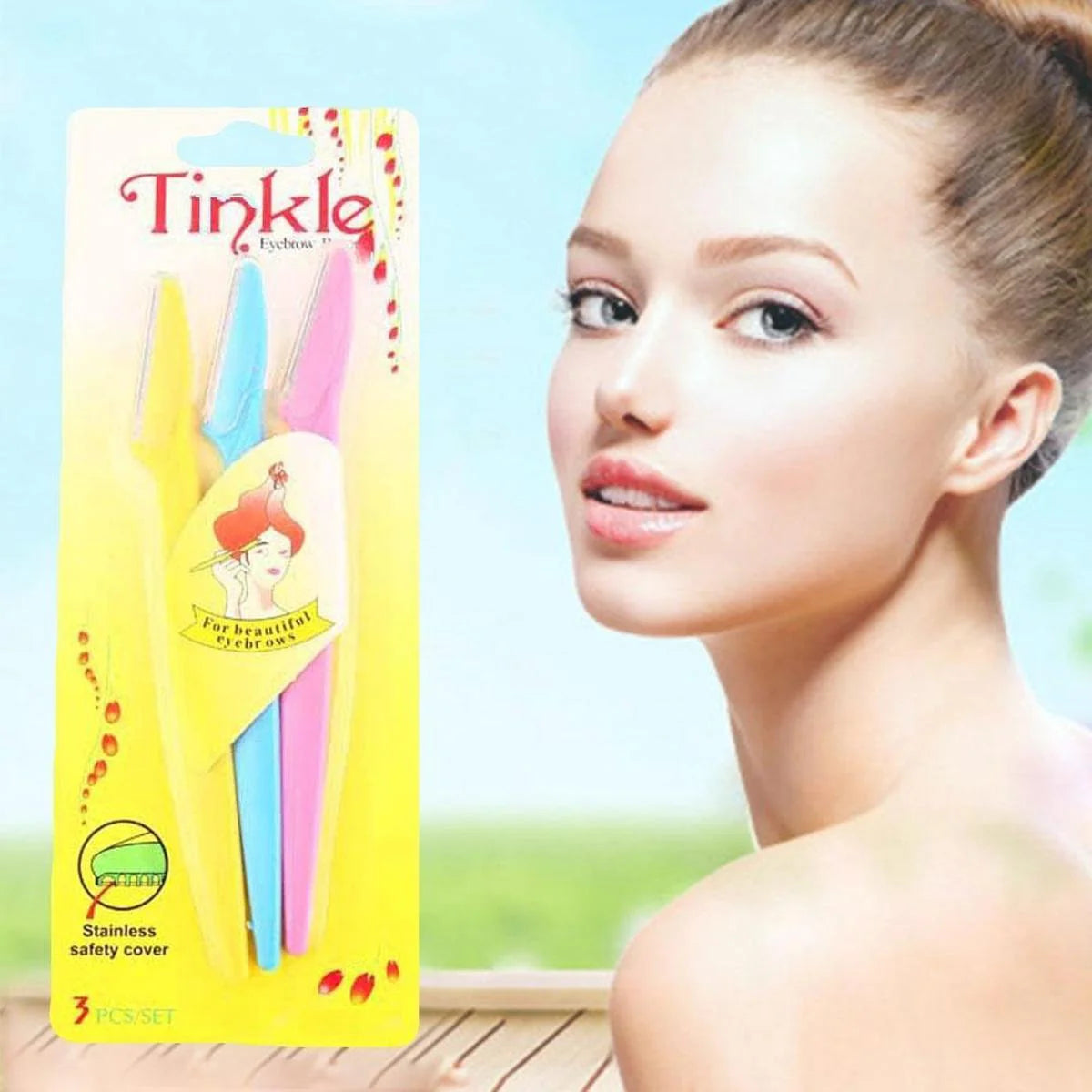 3Pcs Women’s Facial Razors – Eyebrow & Peach Fuzz Trimmers for Smooth Skin