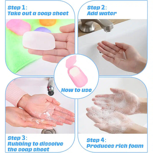 Travel Hand-Washing Soap Paper – Portable Disposable Soap Sheets for On-the-Go Hygiene