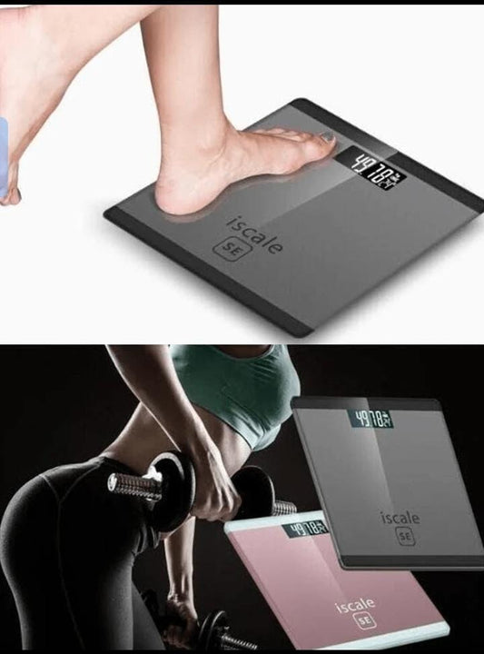 iScale Digital LCD Electronic Tempered Glass Bathroom Weighing Scale | Smart & Accurate Body Weight Machine | With 20-Day Money Back Guarantee