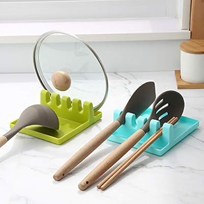 1 PC Lid and Spoon Rest Kitchen Organizer – Heat-Resistant Stand for Utensils, Pot Lids & Cooking Tools