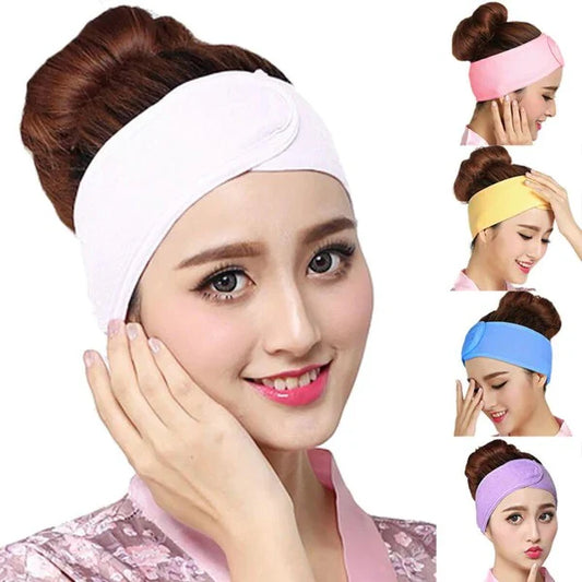 1Pcs Facial Headband – Soft Elastic Hair Band for Makeup, Skincare & Spa Use