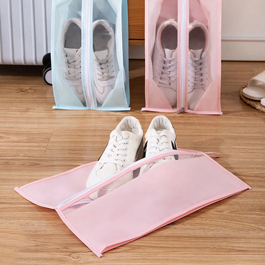 Transparent Shoe Pouch – Waterproof Travel Shoe Storage Bag with Zipper