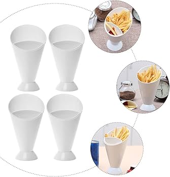 French Fries Dipping Cone – Ketchup Dipper & Veggie Holder | Snack & Condiment Server for Home & Parties | With 20-Day Money Back Guarantee