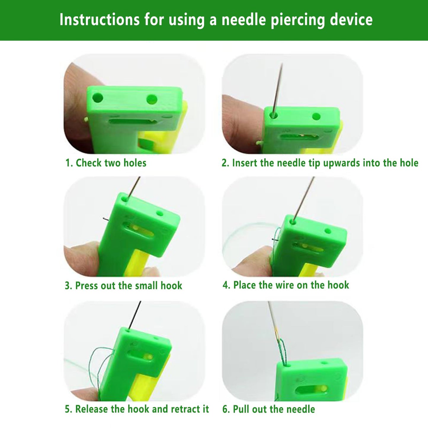Automatic Needle Threader – DIY Stitch Insert Guide for Sewing & Crafts