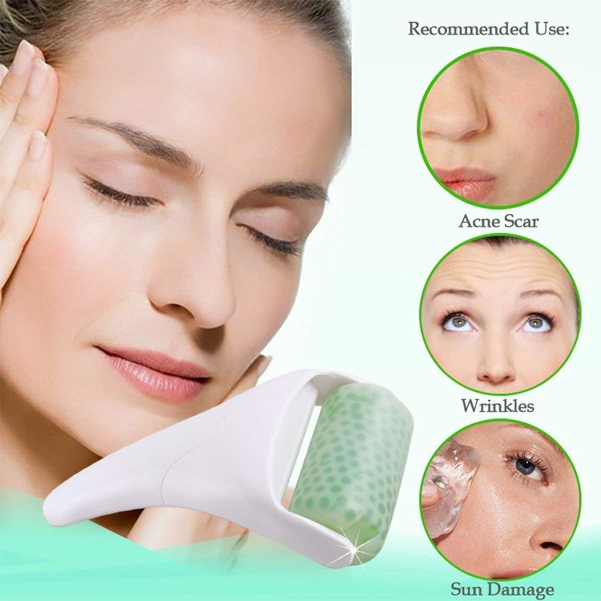 Ice Roller Massager – Face, Eyes & Body Cooling Therapy for Puffiness, Headaches & Skin Tightening