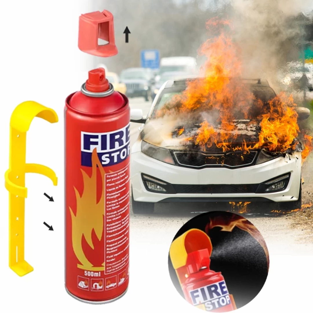 Foam Stop Fire 500ml – Portable Fire Extinguisher Spray | Fire Stop Safety for Home, Office & Vehicle | With 20-Day Money Back Guarantee