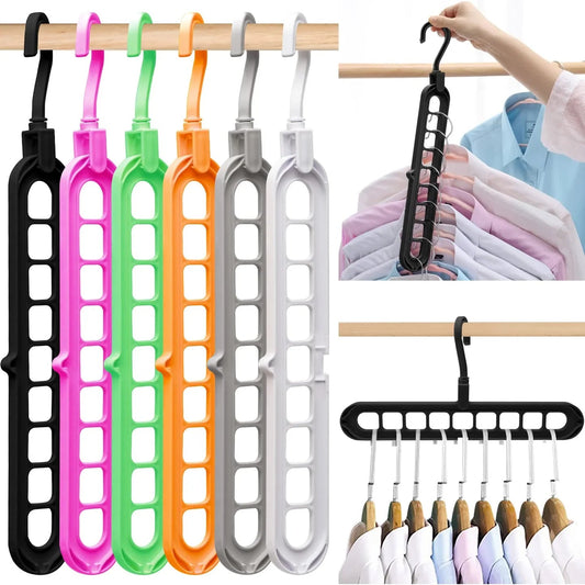 3Pcs 9 Hole Hanger – Space Saving Closet Organizer Hooks for Clothes