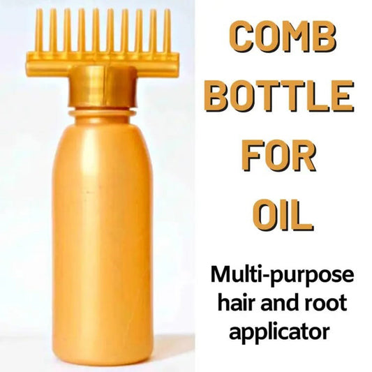 Hair Oil Applicator Bottle with Comb – Easy Oil Dispensing Tool