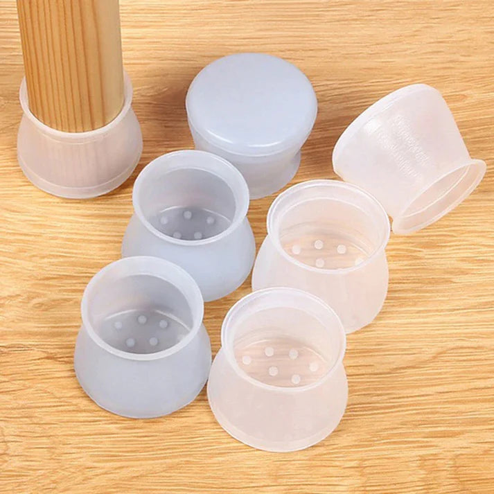 4Pcs Silicone Furniture Leg Protector – Anti-Slip Floor Protectors & Noise Reducers