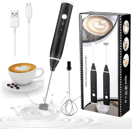 Rechargeable Coffee Beater | Electric Milk Frother for Coffee, Latte, Cappuccino & Drinks | With 20-Day Money Back Guarantee