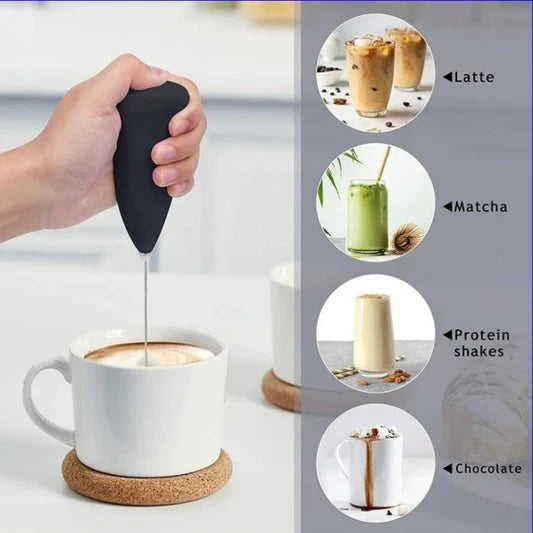 Coffee Maker Egg Beater – Handheld Electric Milk Frother & Egg Mixer