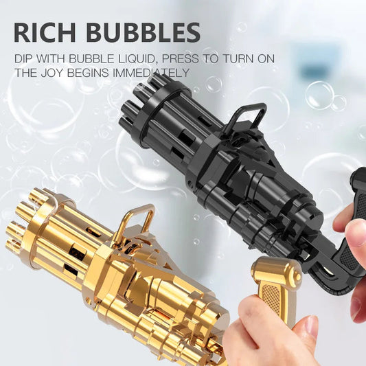 8 Hole Massive Bubble Gun – Automatic Bubble Maker Toy for Kids
