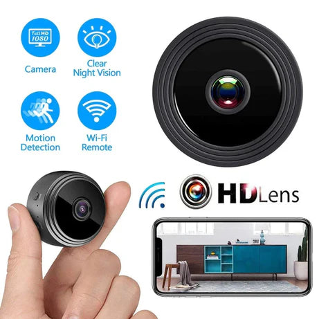 Mini Portable Wireless A9 Security Camera 1080P HD – Live Monitoring, Motion Detection, Night Vision | With 20 Days Money Back Guarantee.