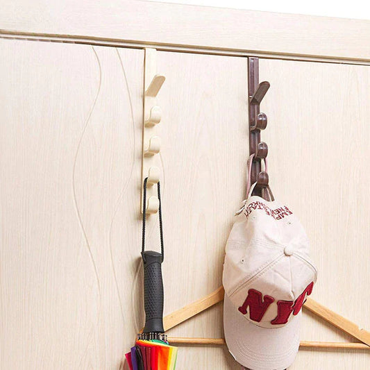 Over-the-Door Hook Rack – Space Saving Clothes, Bags & Towel Hanger