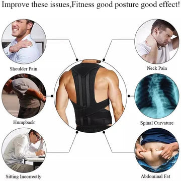 Back Posture Corrector Belt | Spine Support & Pain Relief for Men & Women | 20-Day Money Back Guarantee