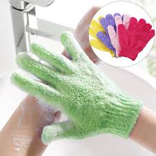 1PC Bath Gloves Scrubber for Women & Men – Nylon Exfoliating Shower Glove
