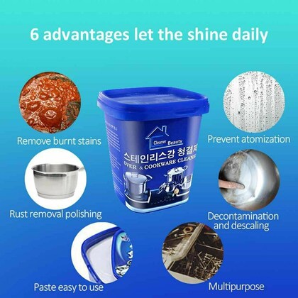 Original Cookware Steel Cleaner – Powerful Stainless Steel & Utensil Cleaning Powder