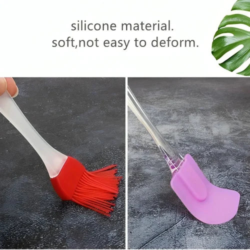 2-Pack Silicone Spatula & Brush – Heat Resistant Cooking & Baking Utensils