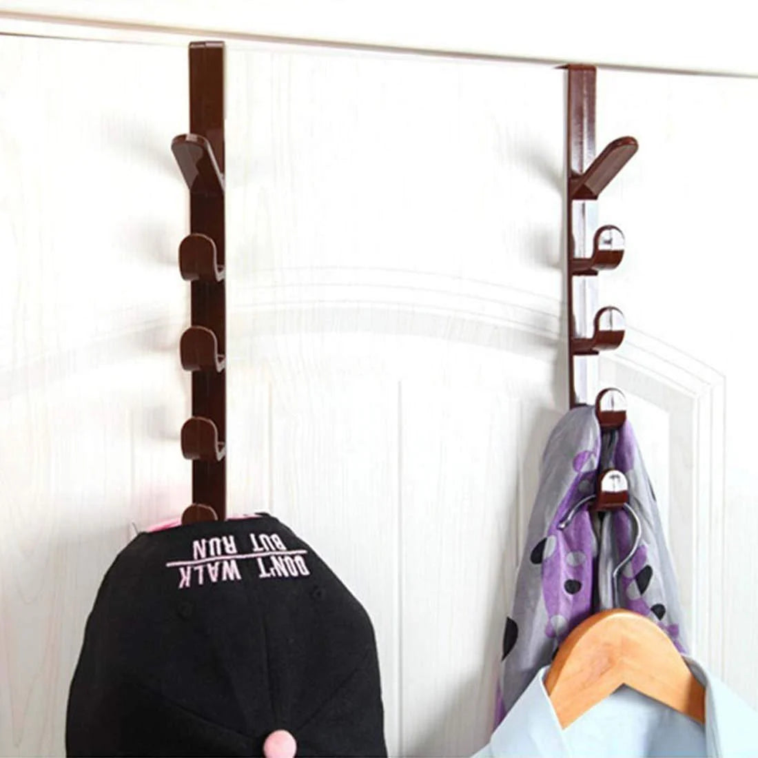 Over-the-Door Hook Rack – Space Saving Clothes, Bags & Towel Hanger