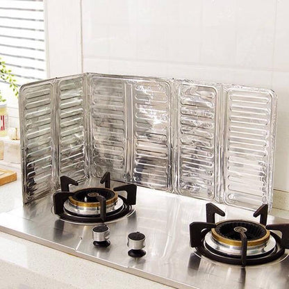 Aluminum Oil Splash Guard | Nonstick Splatter Board for Kitchen Gas Stove Cooking | Oil-Proof Foldable Shield |20-Day Money Back Guarantee