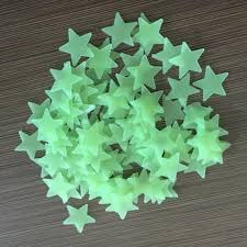 100Pcs Self-Adhesive Decorative Stars – Glow-in-the-Dark Wall Stickers for Kids Room & Ceiling Decor