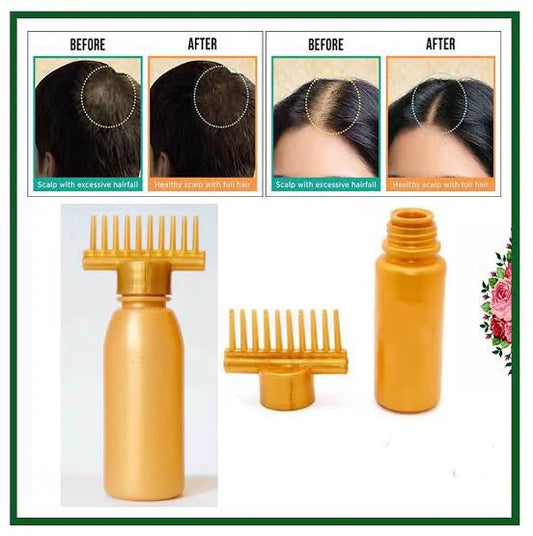Hair Oil Applicator Bottle with Comb – Easy Oil Dispensing Tool