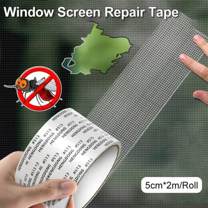 5x200cm Screen Repair Tape | Waterproof Self-Adhesive Mosquito Net Patch for Windows & Doors | 20-Day Money Back Guarantee