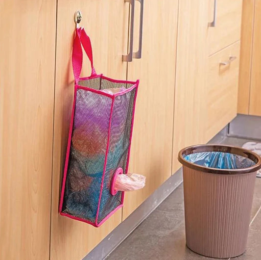 Plastic Bag & Shopper Holder for Kitchen, Bathroom & Closet – Space-Saving Hanging Organizer