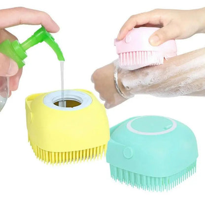 Silicone Bath Brush Hair Washing Comb – Scalp Massager & Body Scrubber