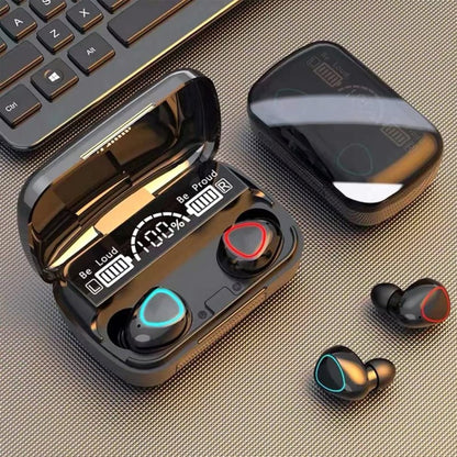 M10 TWS Wireless Bluetooth Gaming Earbuds | Touch Control, Power Display & Deep Bass | With 20 Days Money Back Guarantee