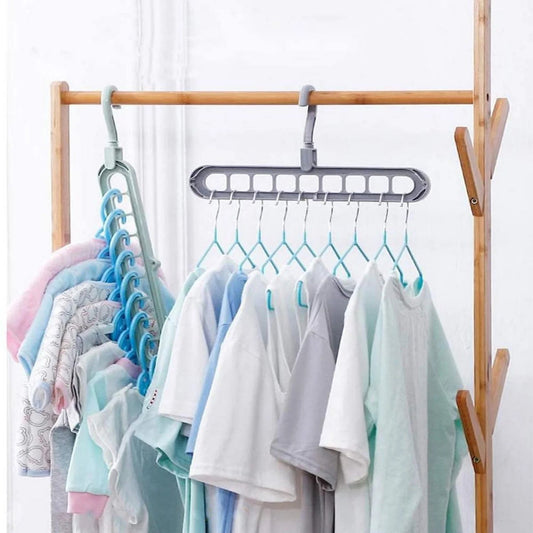 3Pcs 9 Hole Hanger – Space Saving Closet Organizer Hooks for Clothes