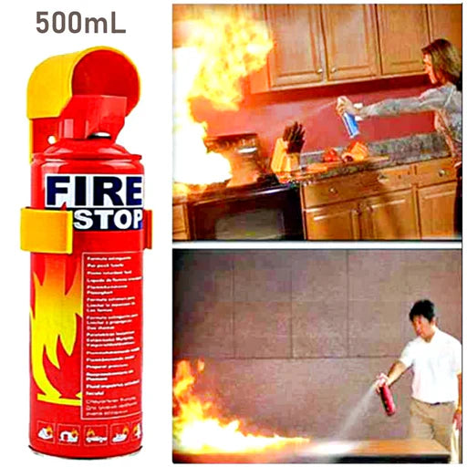 Foam Stop Fire 500ml – Portable Fire Extinguisher Spray | Fire Stop Safety for Home, Office & Vehicle | With 20-Day Money Back Guarantee