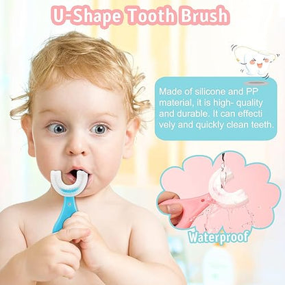 U-Shaped Silicone Baby Toothbrush – Soft 360° Kids Toothbrush for Toddlers & Infants