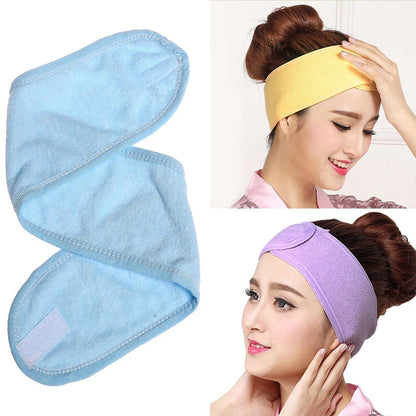1Pcs Facial Headband – Soft Elastic Hair Band for Makeup, Skincare & Spa Use