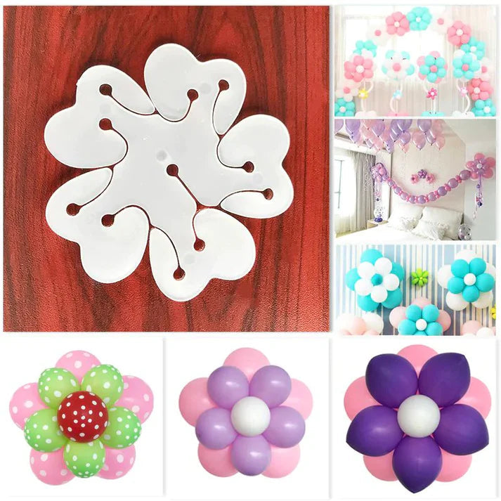6Pcs Flower Shape Balloon Clip – Reusable Balloon Holder for Party Decorations