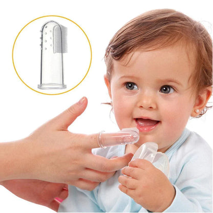 Baby Finger Silicone Toothbrush – Soft Infant Teether & Gum Massager for Oral Care