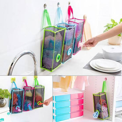 Plastic Bag & Shopper Holder for Kitchen, Bathroom & Closet – Space-Saving Hanging Organizer
