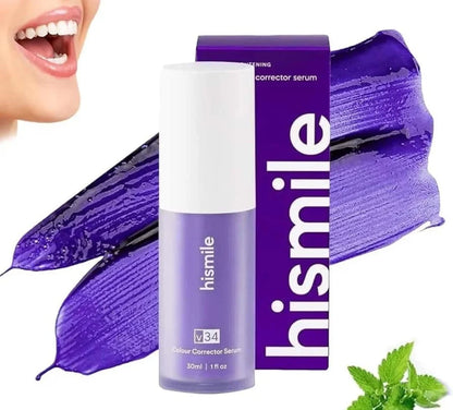 Hismile V34 Colour Corrector Serum | Purple Teeth Whitening Formula | Instantly Brightens Yellow Teeth | With 20-Day Money Back Guarantee |