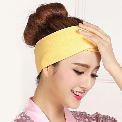 1Pcs Facial Headband – Soft Elastic Hair Band for Makeup, Skincare & Spa Use
