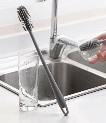 Silicone Long Cup Brush (8.5 Inch) – Flexible Bottle Cleaning Brush for Cups, Tumblers & Baby Bottles