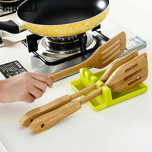 1 PC Lid and Spoon Rest Kitchen Organizer – Heat-Resistant Stand for Utensils, Pot Lids & Cooking Tools