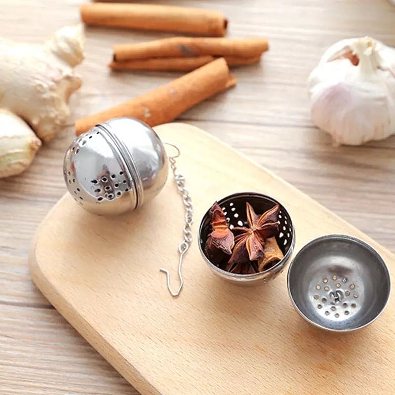 Stainless Steel Filter Ball – Loose Tea Infuser & Spice Strainer for Cups, Teapots & Cooking