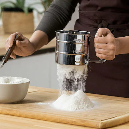 Stainless Steel Flour Sieve Strainer – Fine Mesh Kitchen Sifter for Baking & Dry Ingredients | Now Rs. 999 With 20 Days Money Back Guarantee