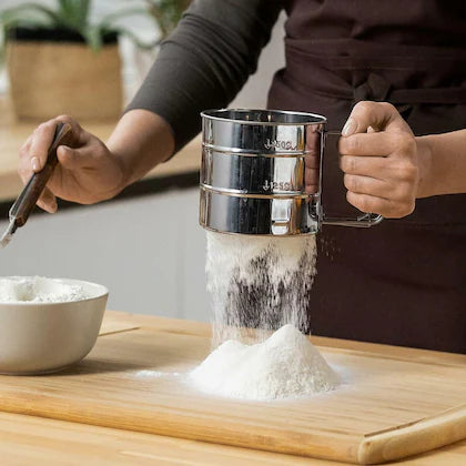 Stainless Steel Flour Sieve Strainer – Fine Mesh Kitchen Sifter for Baking & Dry Ingredients | Now Rs. 999 With 20 Days Money Back Guarantee