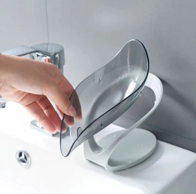 Leaf Shape Smart Soap Holder – Self-Draining Bathroom Soap Dish