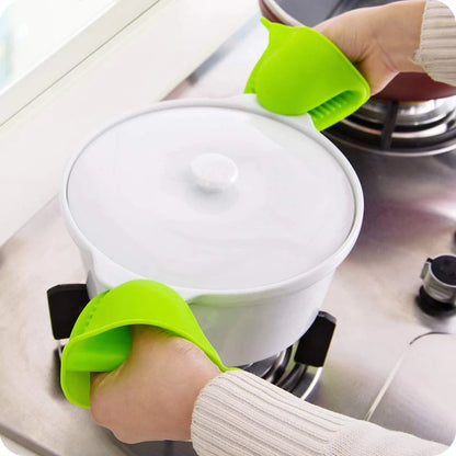 1 Pair Silicone Pot Holder – Heat Resistant Kitchen Grip Gloves