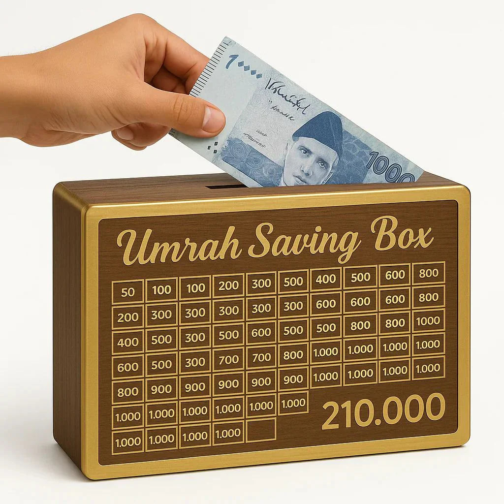 2Pcs Umrah Saving Box – Secure Money Storage for 210,000 Amount Each