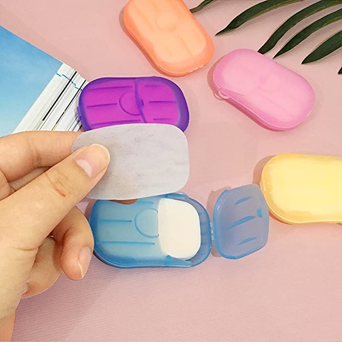 Pack of 2 Handy Travel Portable Anti-Bacterial Paper Soap – Pocket-Friendly Disposable Soap Sheets