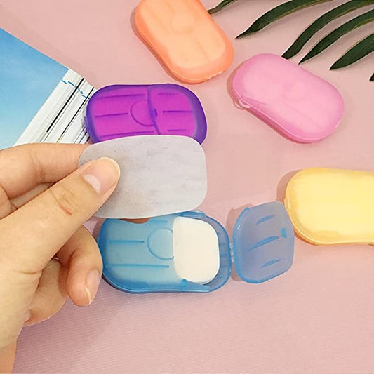 Pack of 2 Handy Travel Portable Anti-Bacterial Paper Soap – Pocket-Friendly Disposable Soap Sheets